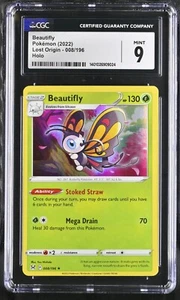 Beautifly 008/196 CGC 9 Holo Pokemon Sammelkarte 2022 Verlorener Ursprung - Bild 1 von 2