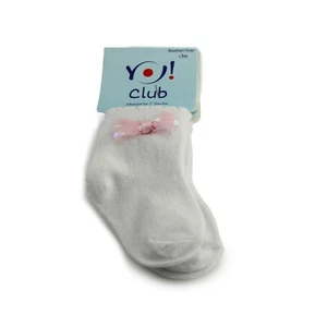 Baby Girls 2 Pack Cotton Socks with Bow - Picture 1 of 1
