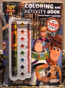 Disney Toy Story 4 Official Coloring Book with Paints and Crayons, Multicolor - Picture 1 of 2