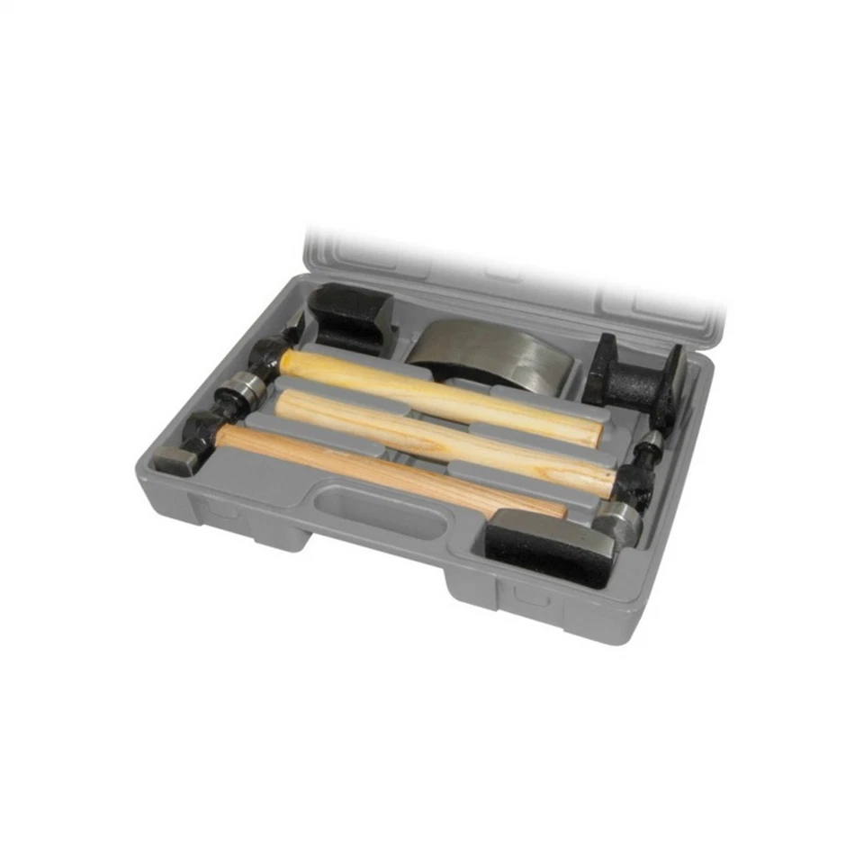 AES Industries 2720 7-Piece Hammer and Dolly Set, Cast Iron Head, Wood Handle Foto 1 de 1