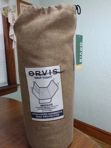 Orvis Dog Windowed Hammock Backseat Protector Car Grip Tight MIDSIZE Brown NWT - Picture 1 of 24