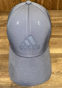 Adidas Men's Fitted Hat Gray Size S/M Embroidered Logo 100% Polyester - Picture 1 of 5