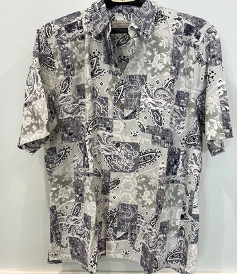 Camisa con botones Island Republic para hombre de cachemira hawaiana - talla XL Foto 1 de 3