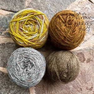 Destash Bundle Quality 100% Wool Yarns, Some Hand Dyed 250 Grams 4 Ply In Total - Picture 1 of 4