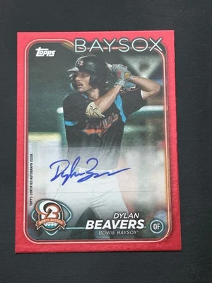2024 Topps Pro Debut Dylan Beavers Auto Red /10 🔥 PD-156 Ready To Grade - Image 1 of 4