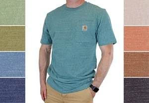Camiseta Carhartt Para Hombre, Camiseta Pesada Suelta Calce Manga Corta Cuello Redondo Bolsillo - Imagen 1 de 14