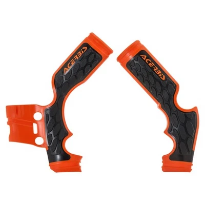 Acerbis X-Grip Frame Guards 16 KTM Orange/Black For GASGAS MC 65 2021-2023 - Image 1 of 2