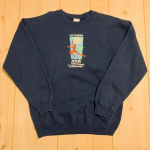 Vintage Los Angeles 2002 State Farm US Figure Skating Championships Sweatshirt M - Picture 1 of 6
