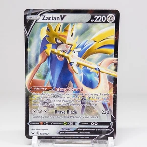 Zacian V 138/202 Sword & Shield NM Ultra Rare Pokemon Card - Picture 1 of 2