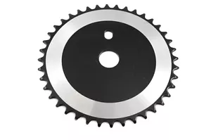 OLD SCHOOL BMX OPC CHAINRING 40 TEETH 1/8" FOR ONE PIECE CRANK BLACK THIS WIL - Picture 1 of 1