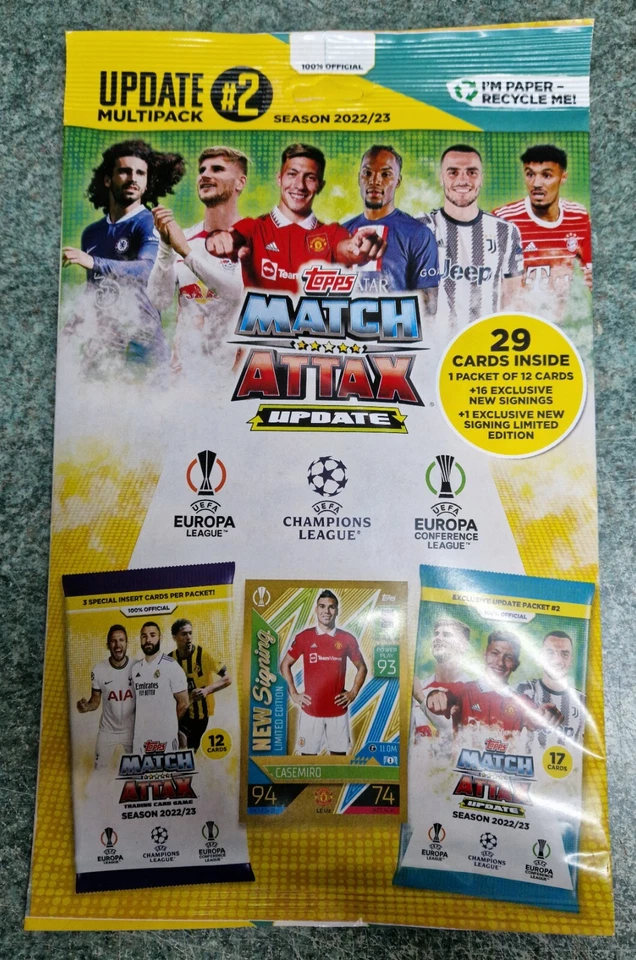 UK Match Attax Football UEFA League 2023 22/23 Card Game TCG Update Multipack #2 - Bild 1 von 1
