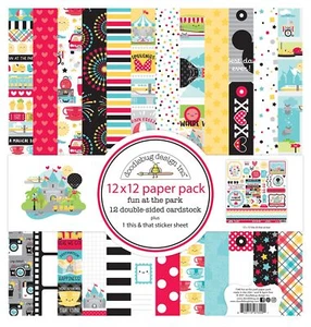 Doodlebug Double-Sided Paper Pack 12"X12" 12/Pkg-Fun At The Park - Picture 1 of 1