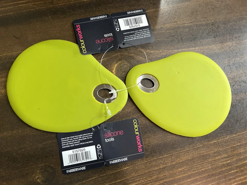 2 nuevos raspadores de tazones de silicona Farberware verdes con etiquetas Foto 1 de 2