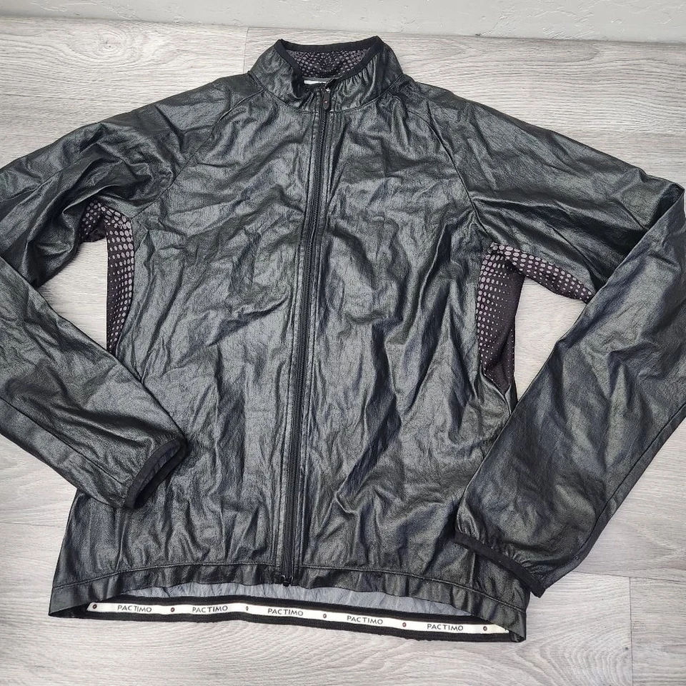 PACTIMO Chaqueta Negra Talla L Ciclismo Cortavientos Embalable Nylon Cuello Alto Nylon Foto 1 de 4