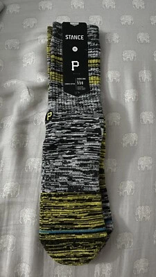 ⚾️ STANCE 556 Pittsburgh Pirates 🏴‍☠️ Greystone Crew Socks Men's Medium (6-8.5) - Image 1 of 3