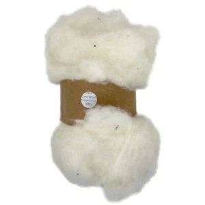 Core Wool Needle Felting Bulky Base Wool Felt Baavet Cream Sheep Smell, Small Pi - Picture 1 of 5