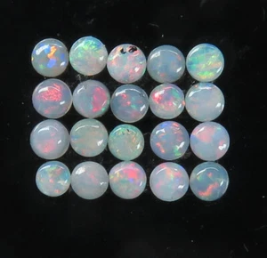 Australian White/Precious Opal 3mm Coober Pedy Natural 20 Piedras Paquete - Imagen 1 de 7