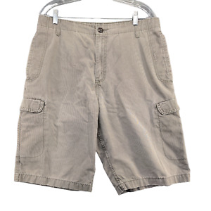 Levi's Mens Cargo Shorts Beige Size 33 Cotton Pockets Belt Loops