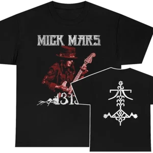 Mick Mars artwork 2 sides black T-shirt Unisex short sleeve All sizes JJ5231 - Picture 1 of 3