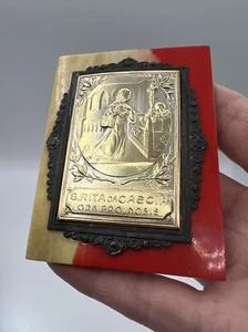 Vintage Catholic St. Rita da Cascia Pocket Shrine, St. Of Broken Hearted Women - Picture 1 of 6