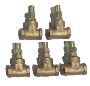 5 x Pegler 1/2" BSP female brass lockshield gate valve 203067 1068LS. - Picture 1 of 6