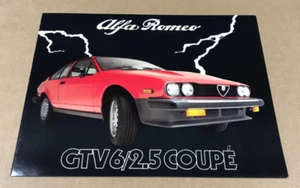 Vintage 1981 Alfa Romeo GTV 6/2.5 Coupe 2-Page Brochure Salesman Dealer Catalog - Picture 1 of 4