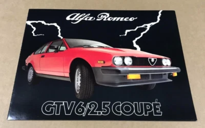Vintage 1981 Alfa Romeo GTV 6/2.5 Coupe 2-Page Brochure Salesman Dealer Catalog Foto 1 de 4