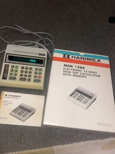 vintage Hanimex 12 Digit desktop Memory calculator Mcm 1266 Film Prop Display - Picture 1 of 10