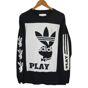 Ain’t Nobody Cool Playboy x Adidas Camiseta Manga Larga Hombre’s Grande RARA - Imagen 1 de 7