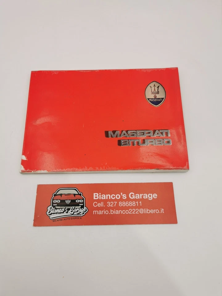 Libretto uso e manutenzione Maserati Biturbo - Immagine 1 di 4