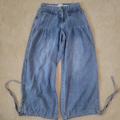 Caballete Los Angeles Talla Pequeña Estilo JNCO Pierna Ancha Cordón Boho Patinador Ambiente Y2K Foto 1 de 4