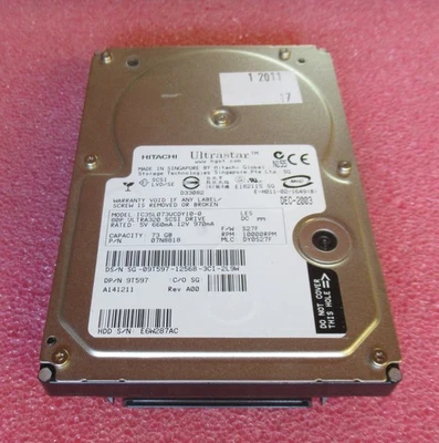 Dell 9T597 IC35L073UCDY10-0 73GB 10000RPM U320 SCSI 80P 8MB 3.5" Internal HDD - Image 1 of 4