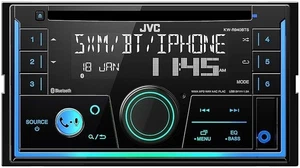 Receptor de CD doble din en el tablero JVC KW-R940BT con radio estéreo para automóvil Bluetooth - Imagen 1 de 2