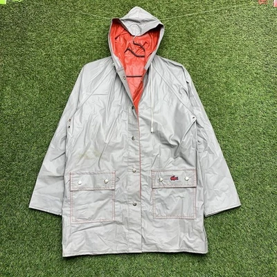 Lacoste 雨衣男式中号连帽防水 PVC 外套户外复古远足 — 第 1/4 张图片