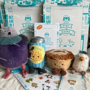Jellycat World Exclusive London Selfridges Fish & Chips fish pie new menu 4pc - Picture 1 of 6