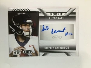 F113,313 2020 SAGE HIT Autographs Black #A93 Stephen Calvert - Picture 1 of 1