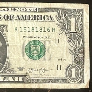 (LICHTMASCHINE!) 1 $ Lichtmaschine 1s Fancy Seriennummer K15181816H Serie 2013 - Bild 1 von 3