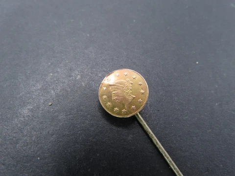 1858 California Fractional Gold, Stick Pin Jewerly Piece Cover