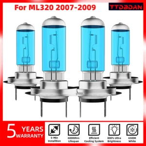 Halogen Headlight Bulbs H7 H7 High Low Beam For Mercedes-Benz ML350 2003-2015 - Picture 1 of 6
