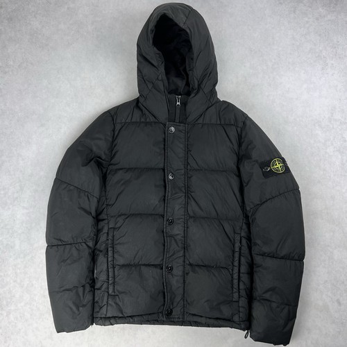 Stone Island Crinkle Reps piumino giacca nero cappotto piccolo 3503