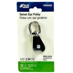 Polea de ojo giratoria Blue Hawk de 1" - 30 lb carga ligera niquelada - #0656950 - Imagen 1 de 4