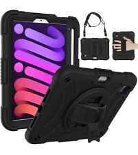 For iPad mini 6 (2021) Case Shockproof Rugged Stand W/H Strap Cover