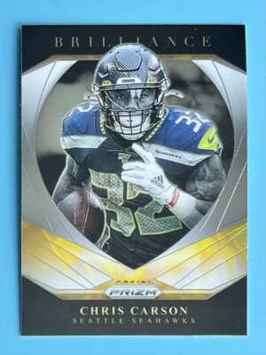 2020 Panini Prizm Brilliance #15 Chris Carson Seattle Seahawks - Image 1 of 2