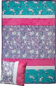 Kit Shannon CUDDLE Manta de Tela Unicornio Polvo Estelar (38"" x 58") Más Almohada (18"") - Imagen 1 de 4