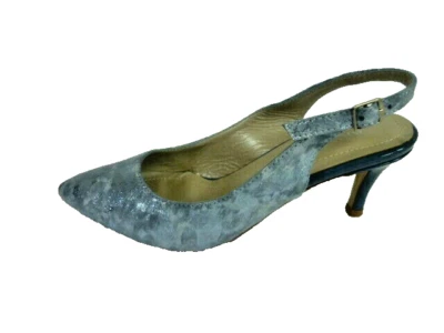 41 / 7,5 von Alba Moda Pumps Slingpumps Sandalen Schuhe Leder blau   - Bild 1 von 3