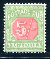 AUSTRALIA VICTORIA PORTO 1895 20a * HIGH VALUE FIVE SHILLING (G1645