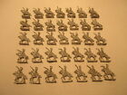 35 Unpainted Dragoons On Horse Back With Swords Drawn Lead Figures