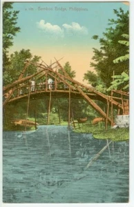 c1907 Philippines Bamboo Bridge - Picture 1 of 1