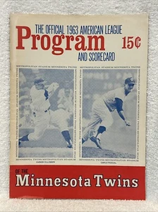 VINTAGE 1963 Minnesota Twins vs. New York Yankees Metropolitan Stadium Program! - Picture 1 of 9
