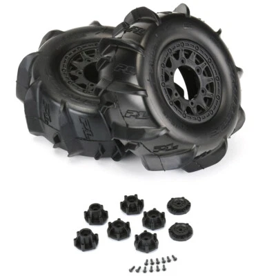 Pro-Line 1/10 Dumont F/R 2.2"/3.0" Tires w/12mm Black Raid Wheels (2) PRO1018510 - Image 1 of 4
